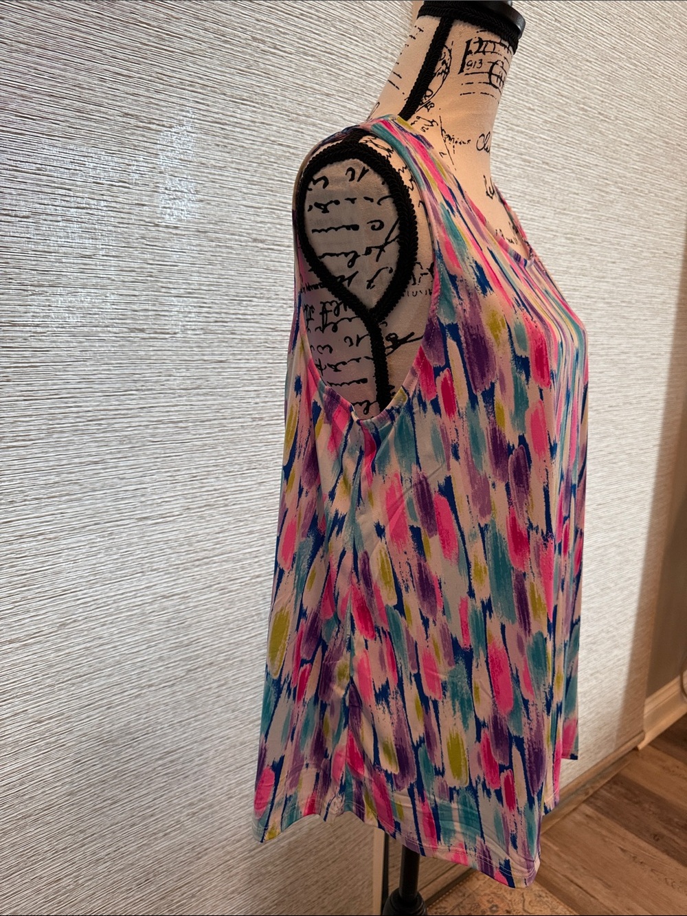 Dear Scarlett Boutique Sleeveless Brushstroke Print Tank Top and Pant Set - Picture 5 of 14
